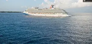 Carnival cruise is on its way to its destination