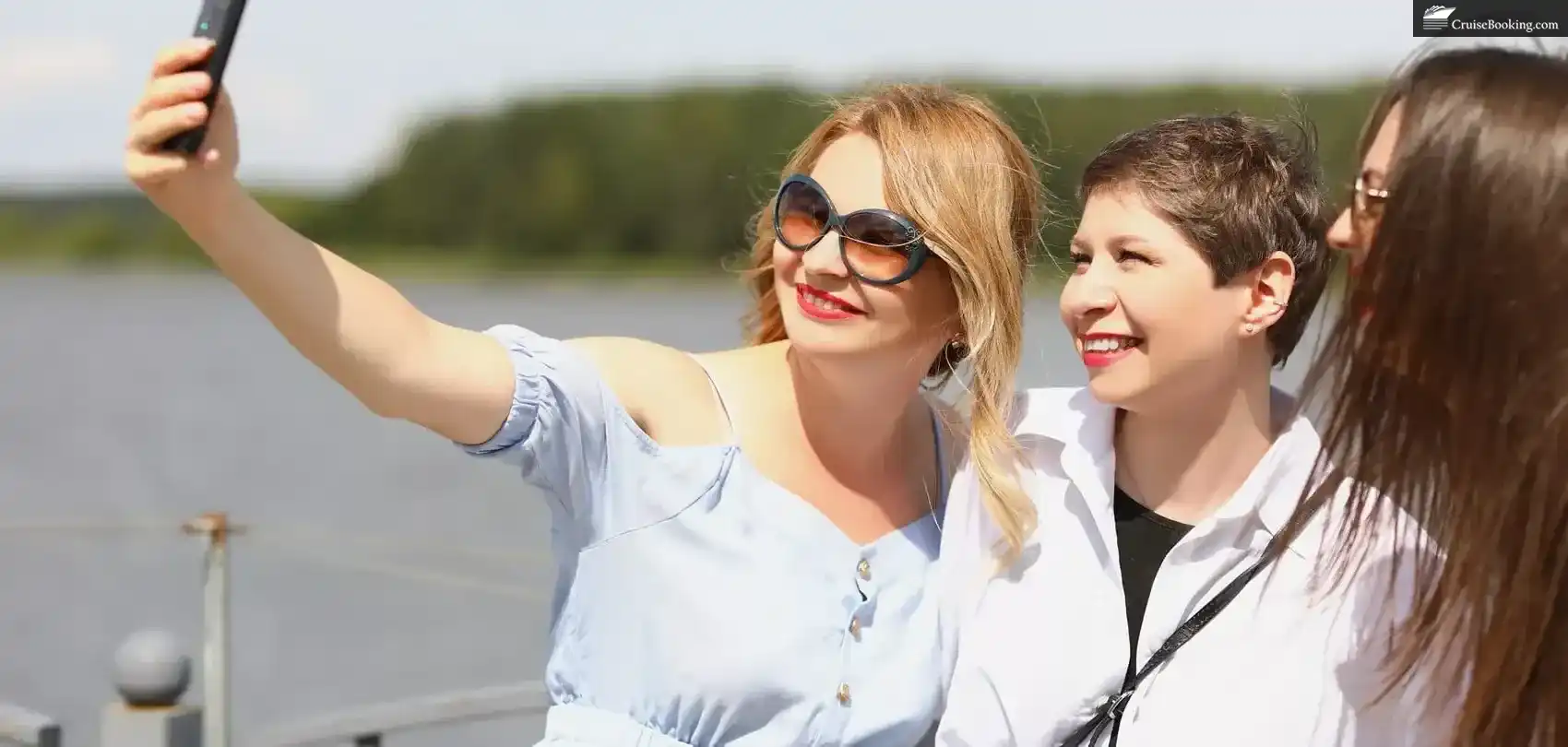 women taking selfie