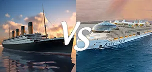 Titanic vs Modern Cruise Ships