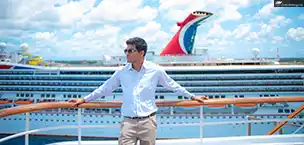 Dubai_India Cruise ship ready to depart from Dubai