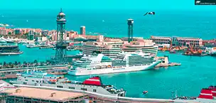 cruise ship ready to go Spain