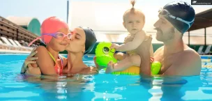 Family Enjoying in pool