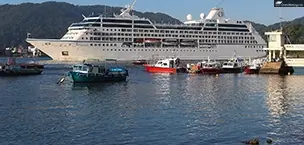 First_Time_Cruisers Oceania Insignia docked in harbor