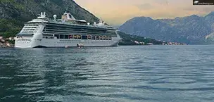 First_Time_Cruisers A cruise ship sailing in clear blue waters