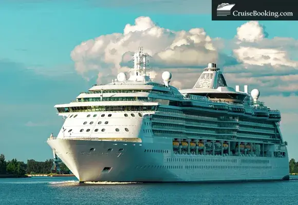 Luxury cruise liner underway