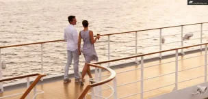 Couple Walking On Cruise