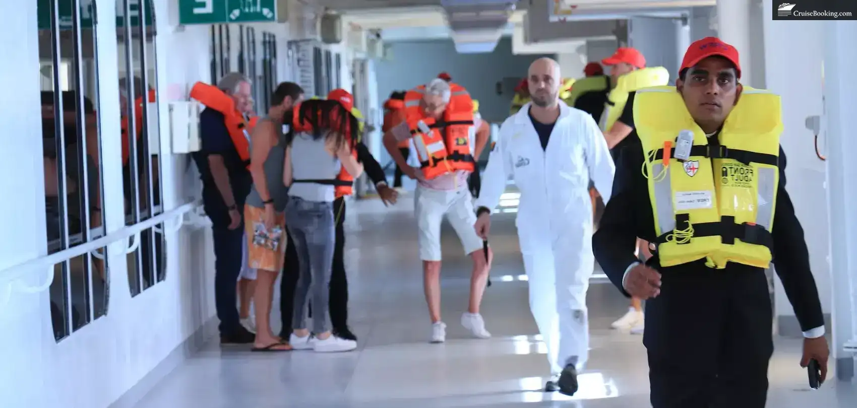 Emuster The Muster Drill Session for the Safety at Cruise Ship
