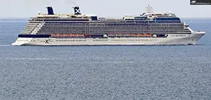 Mediterranean Celebrity ship sailing on a calm ocean