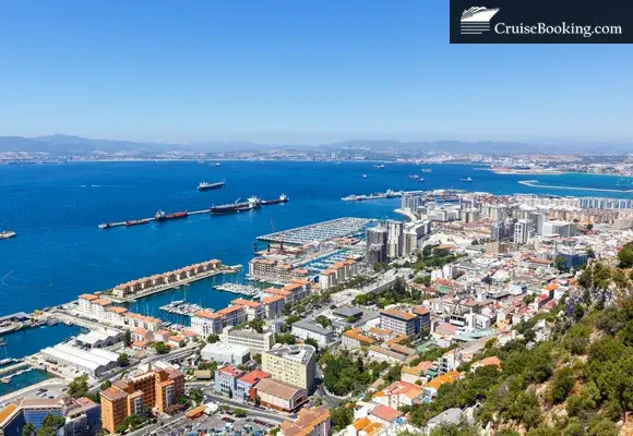 Traveling to Gibraltar city port by Mediterranean