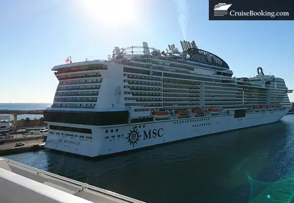 A MSC cruise ship, a vessel, or a ship image