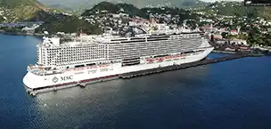 MSC Cruise in sea