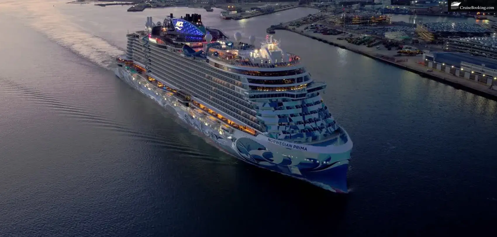 Norwegian Prima cruise ship leaves Southampton