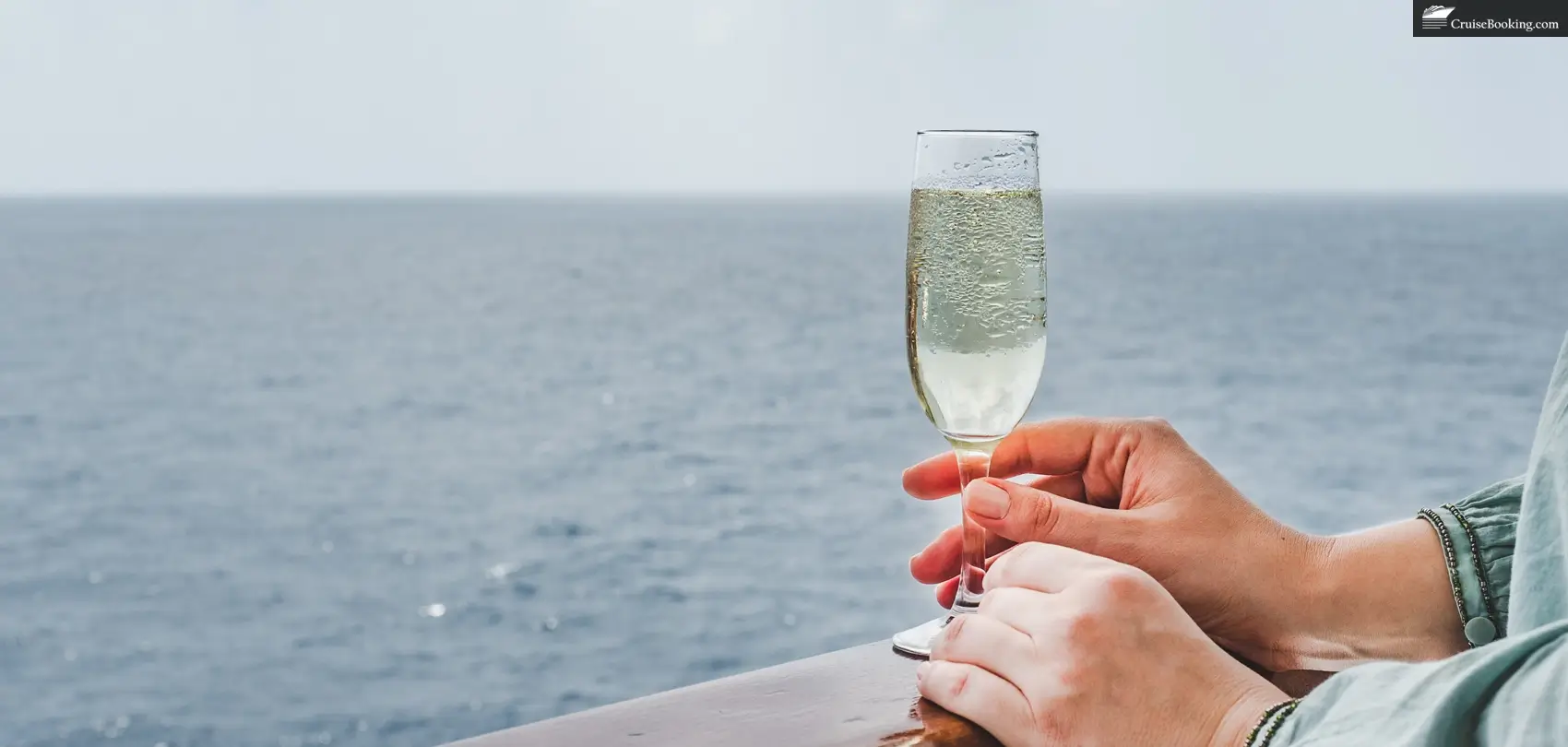 Glass held woman on deck