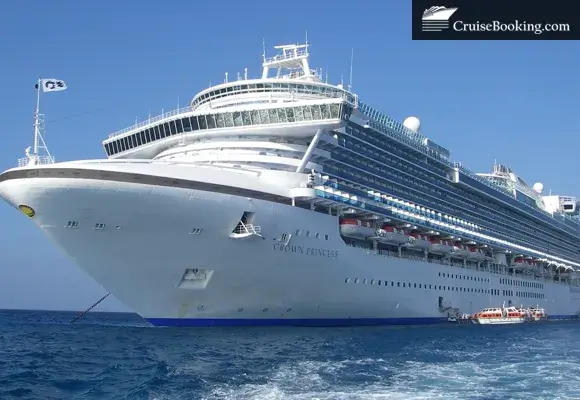 Crown Princess cruise ship on vast ocean