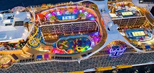 Royal_Caribbean_Cruise_Tips Drone shot of Wonder of the Seas