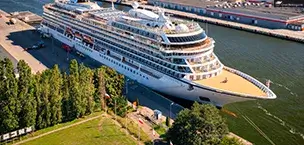 cruise ship is moored at Gdansk Westerplatte coast