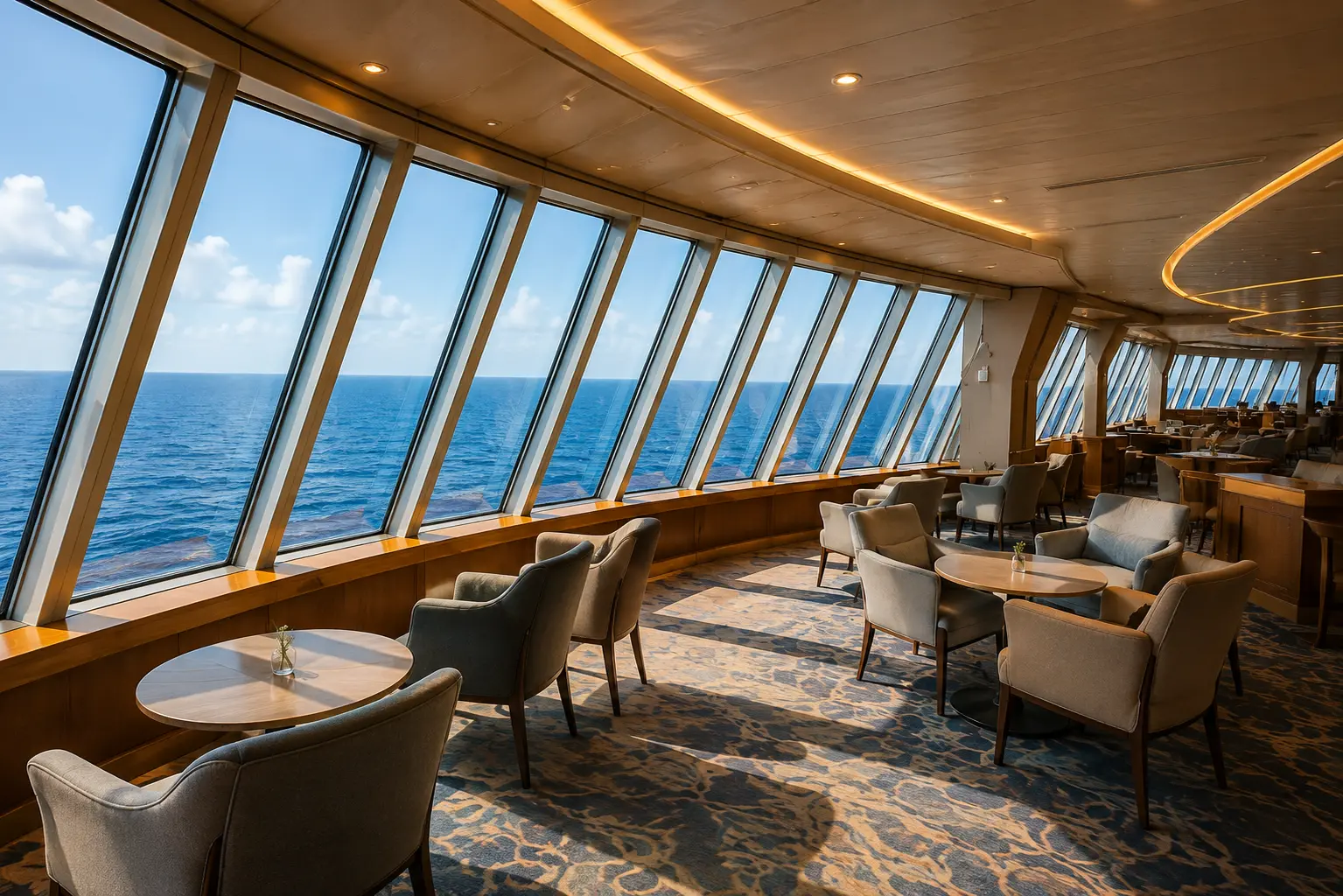 The Upper Level of Viking’s Explorers’ Lounge