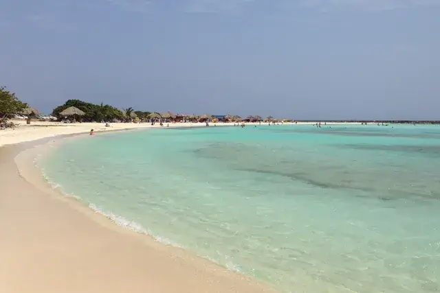 The beach at Baby Beach in Aruba