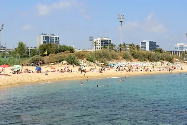 The beach of El Borrell in Barcelona, Spain