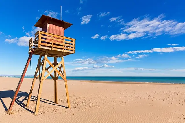 The Canet de Benguer beach is located in Valencia, Spain