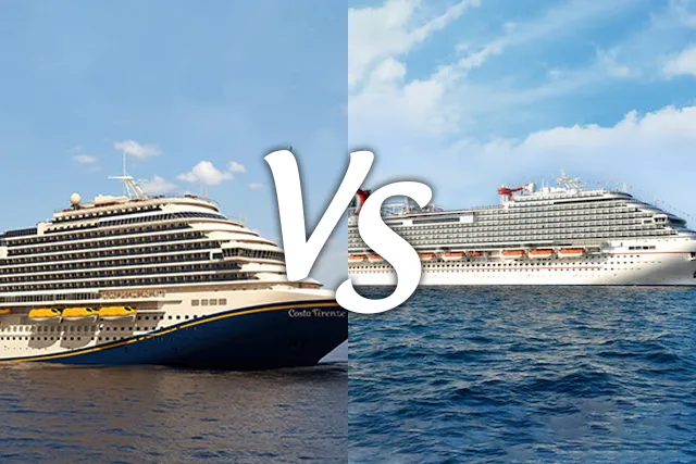 An image of a comparison between Carnival Firenze and Panorama Cruise