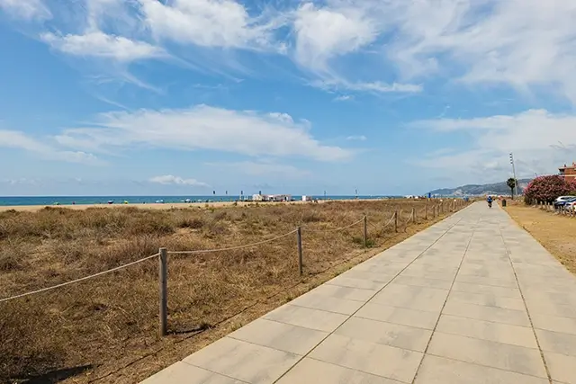 Barcelona's beach promenade at Castelldefels