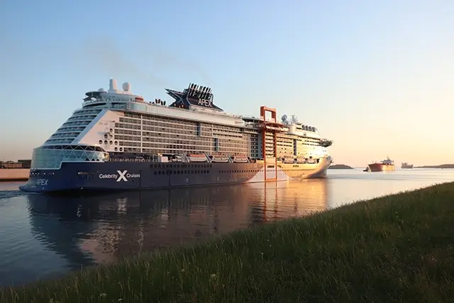 Celebrity Apex cruise ship in the middle of the ocean