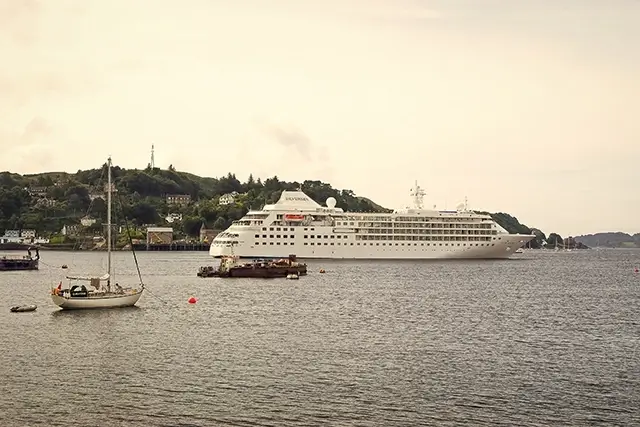 Silversea cruise in sea