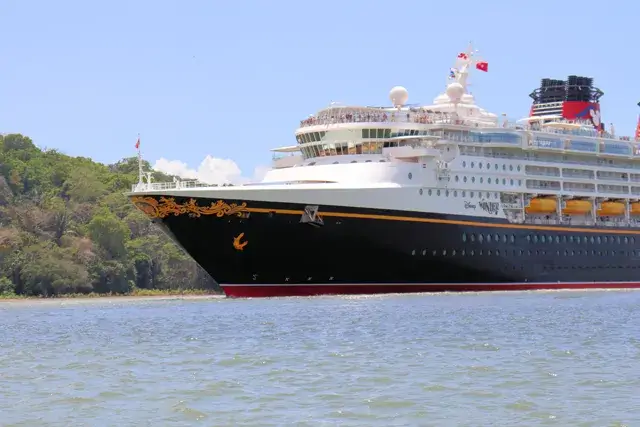 Through the Panama Canal, Disney cruise ships pass through the locks