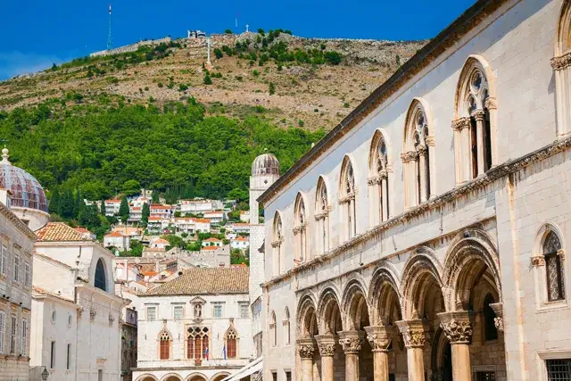 One of the buildings in the street beside famous Stradun, Dubrovnik, Croatia