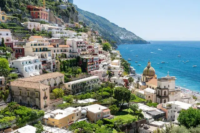 An Italian streetscape in Positano