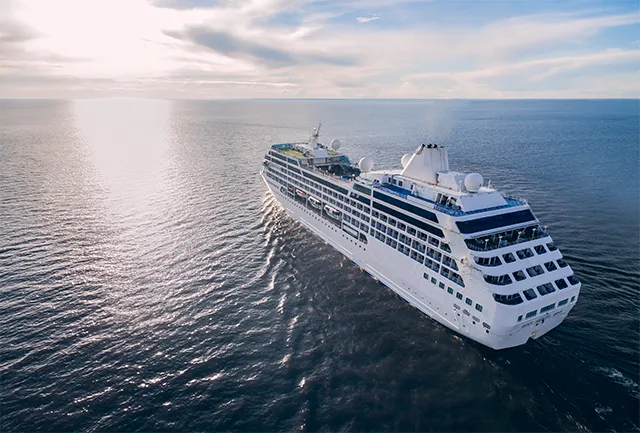 Cruise Ship Sailing in Ocean