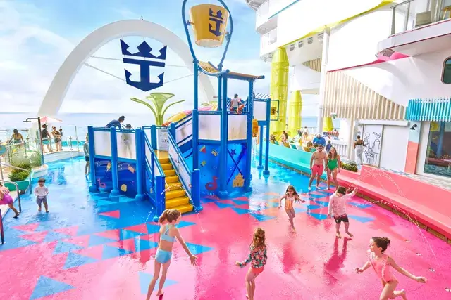 A wide view of families enjoying Splashaway Bay in Surfside neighborhood, a water park for kids, is an icon of the seas
