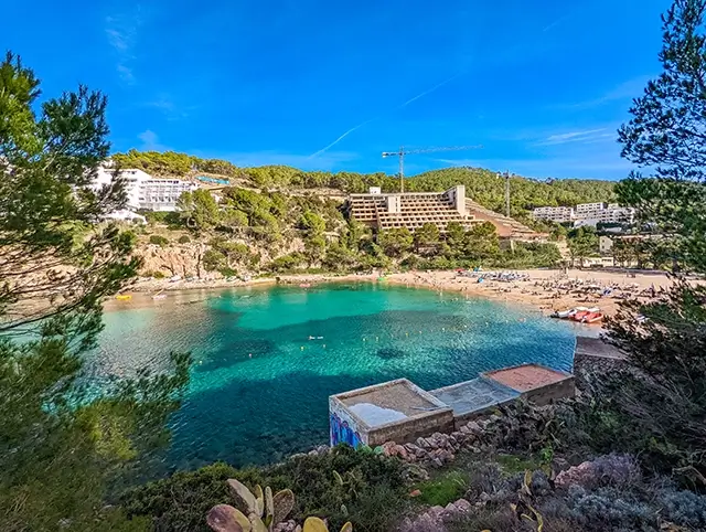 In Spain, Port San Miguel Beach is located on the island of Ibiza