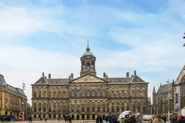 It is a large building, the royal palace of Amsterdam
