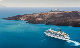 cruise ship in the beautiful ocean