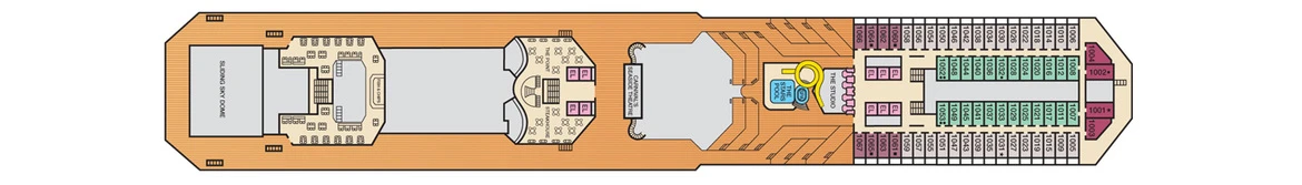 Carnival Cruise Lines Carnival Conquest Deck Plans Deck 10