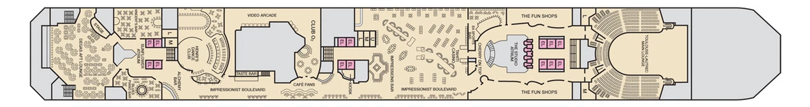 Carnival Cruise Lines Carnival Conquest Deck Plans Deck 5