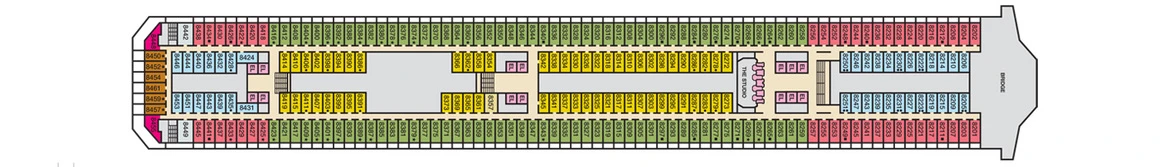 Carnival Cruise Lines Carnival Conquest Deck Plans Deck 8