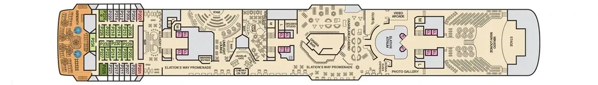 Carnival Cruise Line Carnival Elation Deck Plan 9