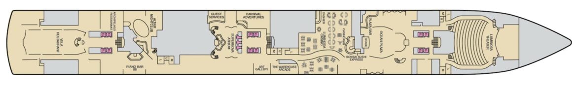 Carnival Cruise Lines Carnival Luminosa Deck Plan 2