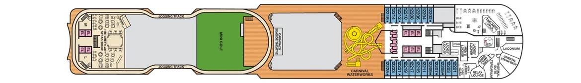 Carnival Cruise Lines Carnival Dream Deck Plans Deck 12