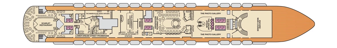 Carnival Cruise Lines Carnival Dream Deck Plans Deck 4