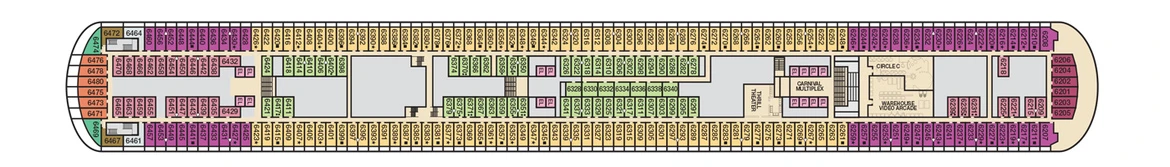 Carnival Cruis Lines Carnival Horizon Deck Plans Deck 6