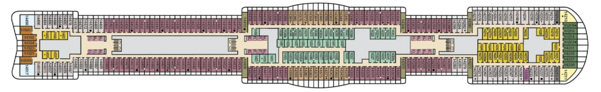 Carnival Cruise Lines Mardi Gras Deck Plans Deck 14