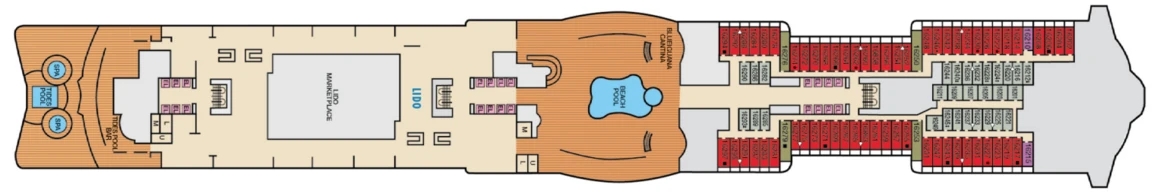 Carnival Cruise Lines Mardi Gras Deck Plans Deck 16