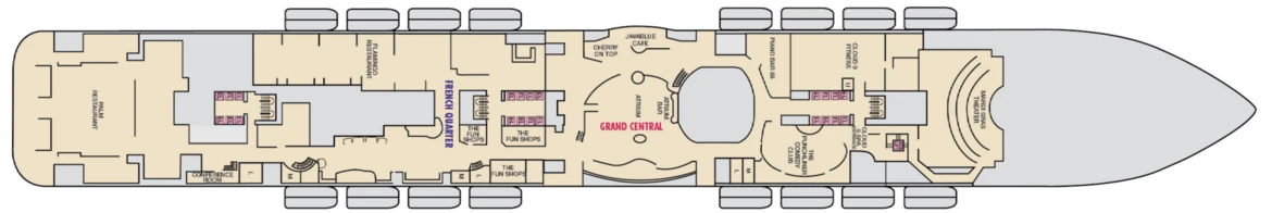 Carnival Cruise Lines Mardi Gras Deck Plans Deck 6