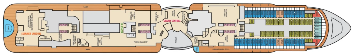 Carnival Cruise Lines Mardi Gras Deck Plans Deck 8