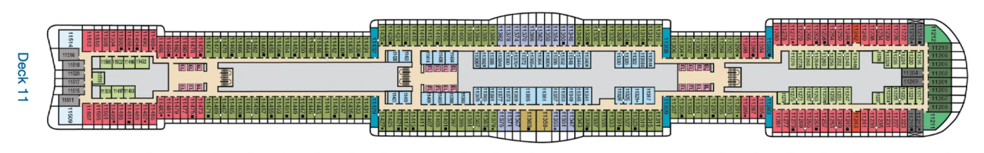 Carnival Cruises Carnival Celebration Deck Plans Deck 11