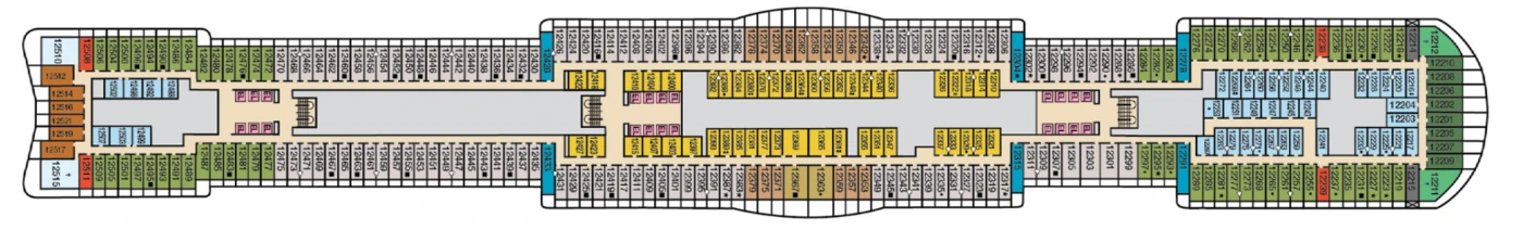 Carnival Cruises Carnival Celebration Deck Plans Deck 12